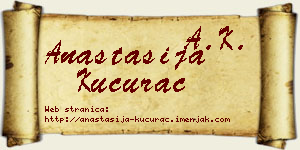 Anastasija Kucurac vizit kartica
